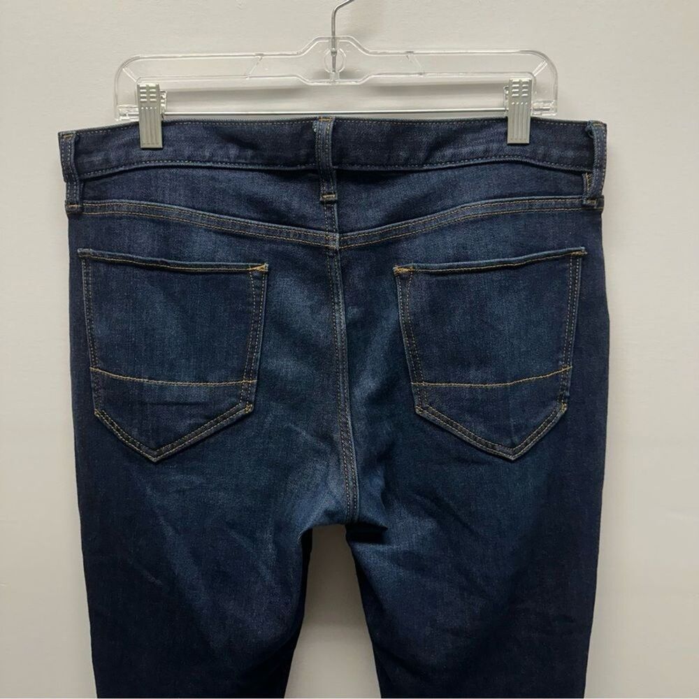 Banana Republic Travel Jeans | Men's Dark Navy Blue Straight Fit 35x30 - Picture 7 of 9